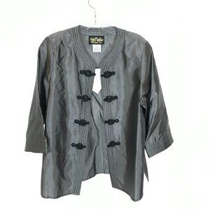 NWT Bob Mackie Wearable Art Womens Size Small Pure Silk Lightweight Jacket NEW